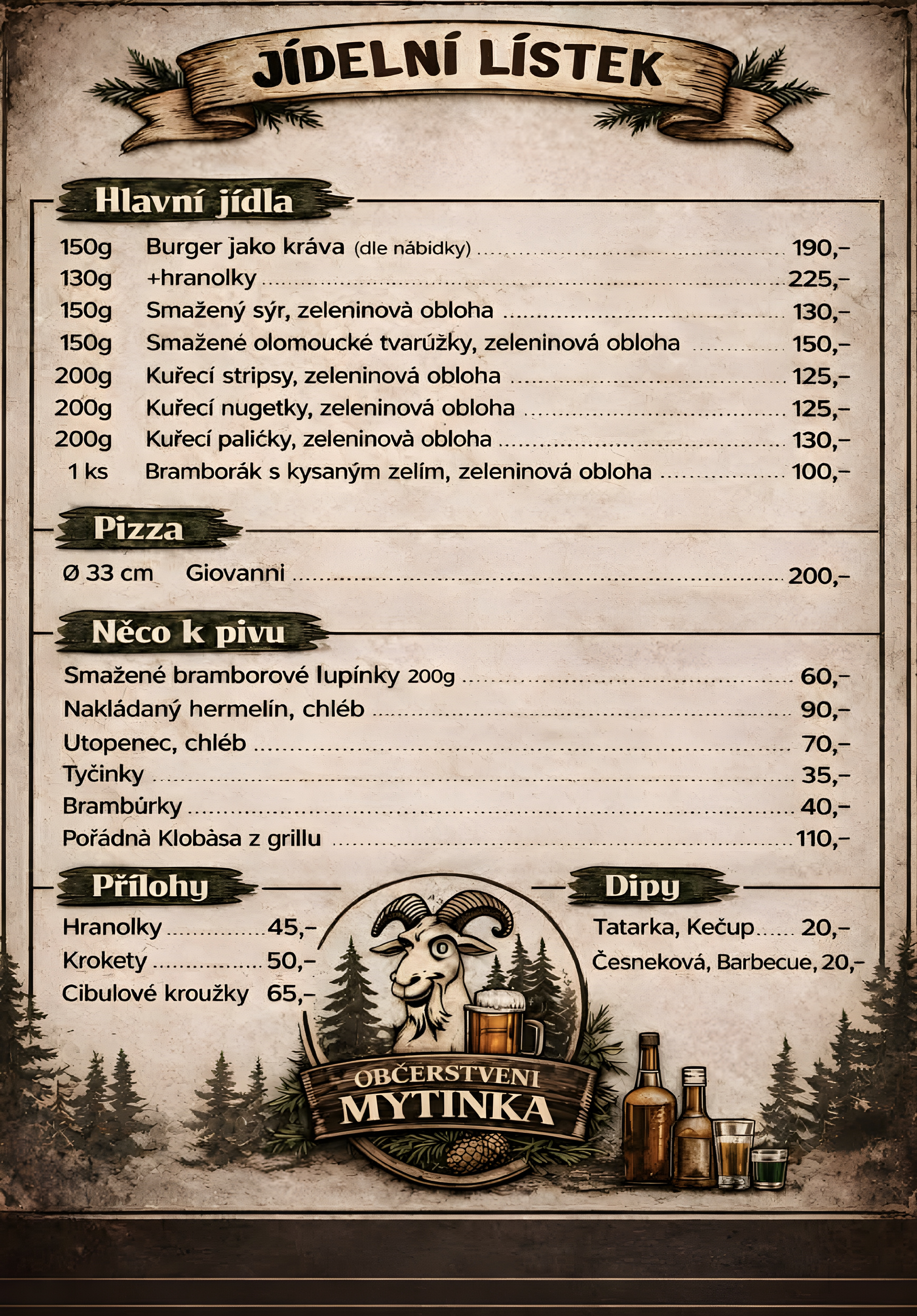 Jídelní lístek